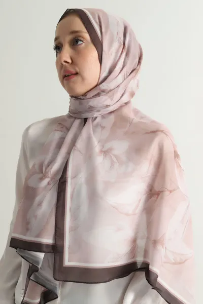 Kahve 75x180 Cm Our Fashion Dijital Baskılı Desenli Nova Şal 396789