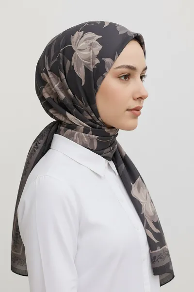 Kahve 75x180 Cm Our Fashion Dijital Baskılı Desenli Soft Şal 408655
