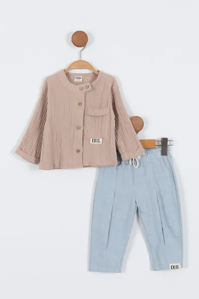 kahve-9-24-ayex-etiketli-onden-dugmeli-muslin-erkek-bebek-takim-339311