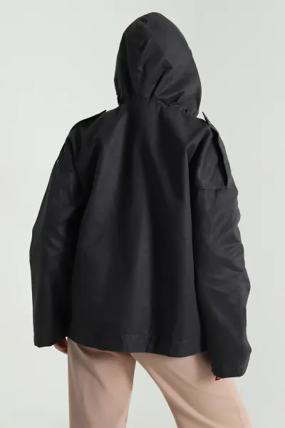 Kahve Barbour Kapüşonlu Kadın Ceket 493083