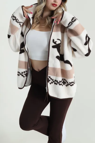 kahve-fermuarli-desenli-teddy-kadin-polar-482441
