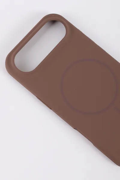 Kahve İPhone 17 Air Uyumlu Capsule Serisi Soft Tpu Slikon Telefon Kılıfı 411867
