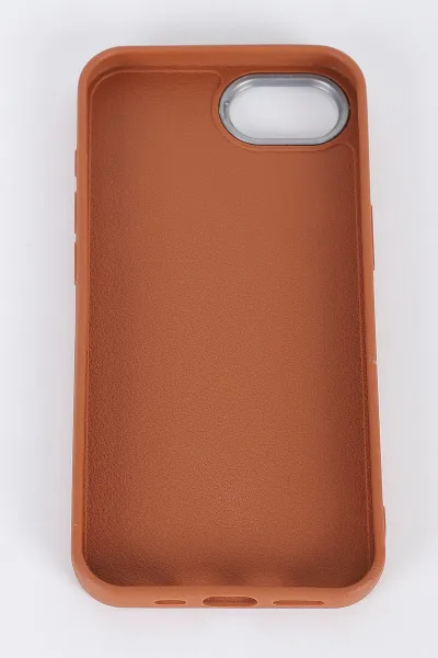 Kahve İPhone SE4 16E Uyumlu Armory Serisi Sert Slikon Telefon Kılıfı 396954
