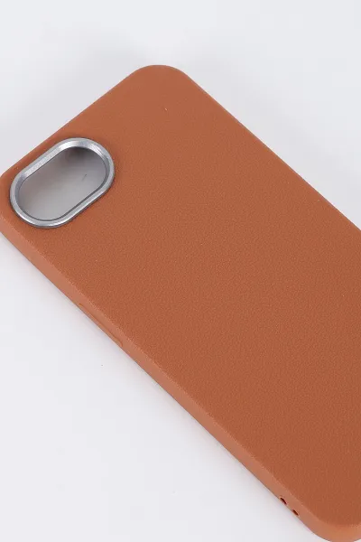 Kahve İPhone SE4 16E Uyumlu Armory Serisi Sert Slikon Telefon Kılıfı 396954