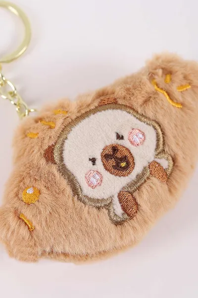 Kahve Nakışlı Peluş Anahtarlık&Çanta Süsü 445988