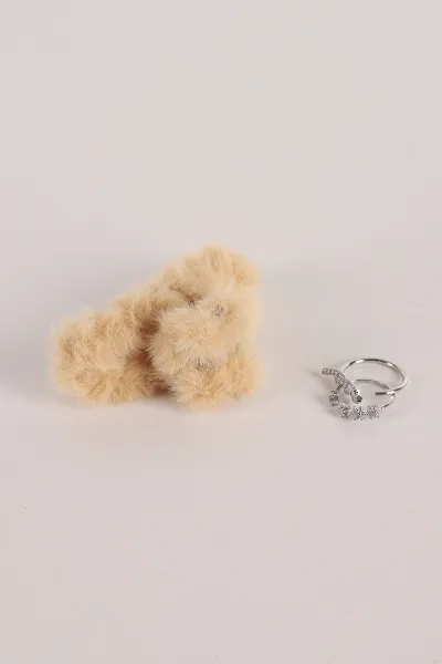 Kahve Peluş  Orta Boy Mandal Toka 363331