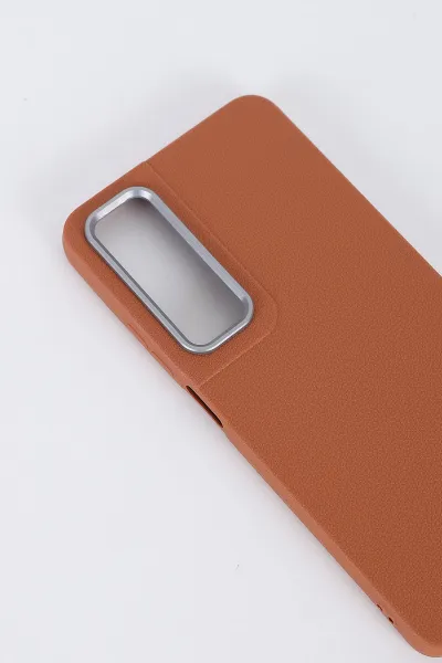 Kahve Realme C65 Uyumlu Armory Serisi Sert Slikon Telefon Kılıfı 396410