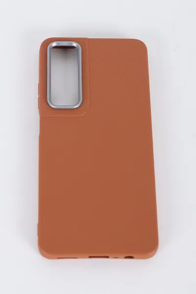 Kahve Realme C65 Uyumlu Armory Serisi Sert Slikon Telefon Kılıfı 396410
