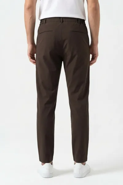Kahve Regular Fit Beli Lastikli Erkek Pantolon 430617