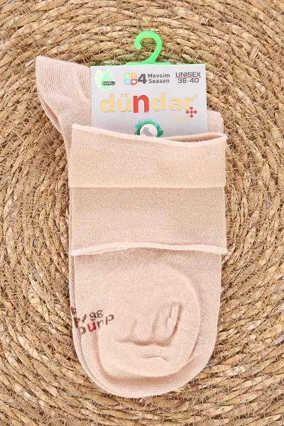 Kahve Unisex Dört Mevsim Diyabetik Bambu Konç Çorap (36-40) 477031