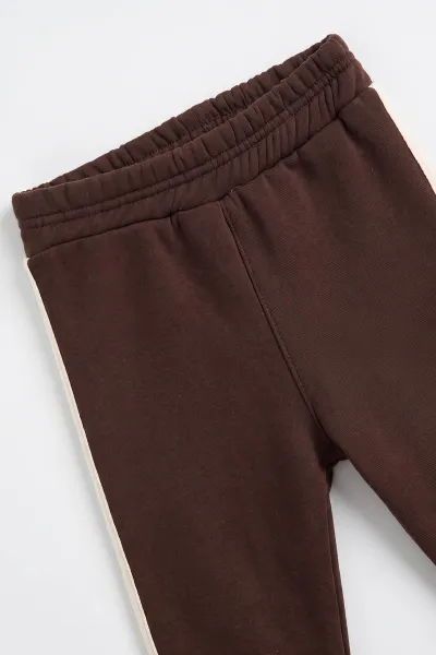 Kahverengi (1-5 Yaş) New Balance Baskılı 3 İp Şardonlu Erkek Çocuk Kışlık Takım 497428