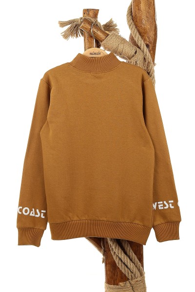 Kahverengi (13-16 Yaş) Boys Sport Baskılı Erkek Çocuk Sweat 154308