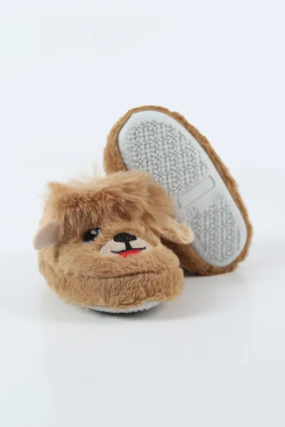 Kahverengi ( 21 - 24 )Peluş Figürlü Çocuk Panduf 497067