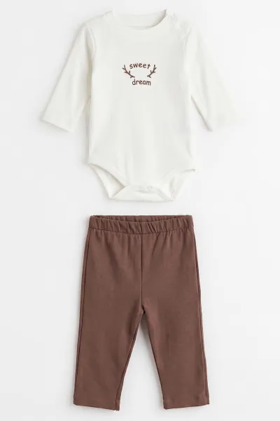 Kahverengi (3-18 Ay)   Nakışlı Waffle  Hırkalı    Çıtçıtlı Zıbınlı  Erkek Bebek 3'lü Takım 487593