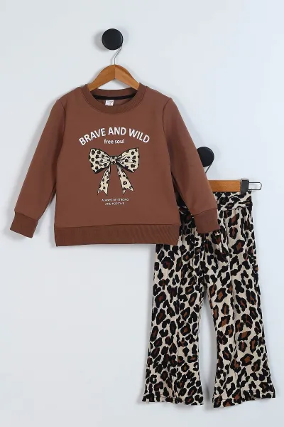 kahverengi-4-8-yas-leopar-pantolonlu-fiyonk-baskili-kiz-cocuk-takim-341736