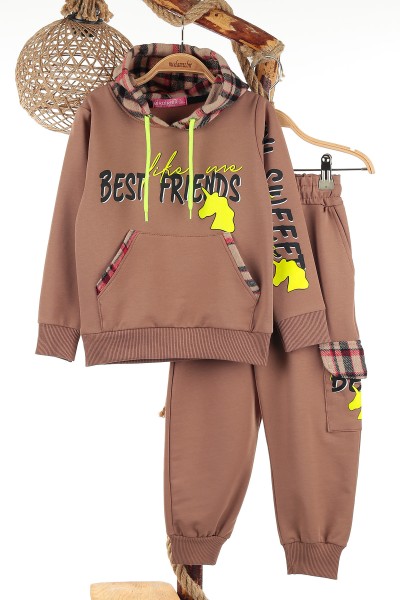 kahverengi-5-8-yas-best-friends-baskili-kapusonlu-kiz-cocuk-mevsimlik-ikili-takim-133721