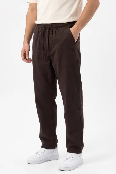 Kahverengi Baggy Belden Bağlamalı Erkek Pantolon 491807