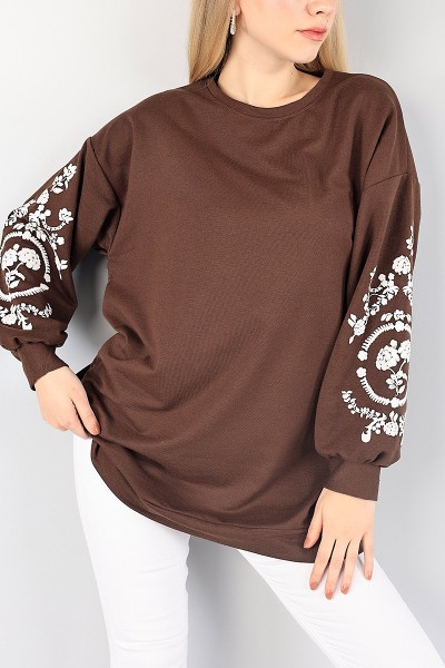 kahverengi-baski-detay-sweat-tunik-86863