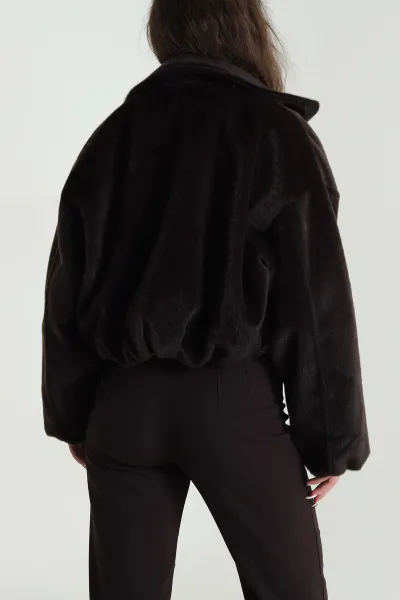 Kahverengi Bassic Bomber Fox Kadın Mont 484227