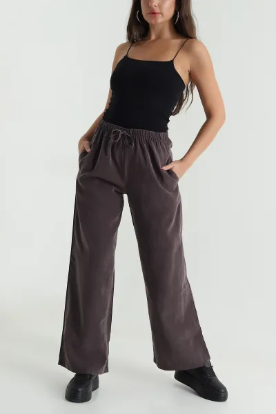 kahverengi-bel-lastikli-cepli-tencel-kadin-pantolon-474858