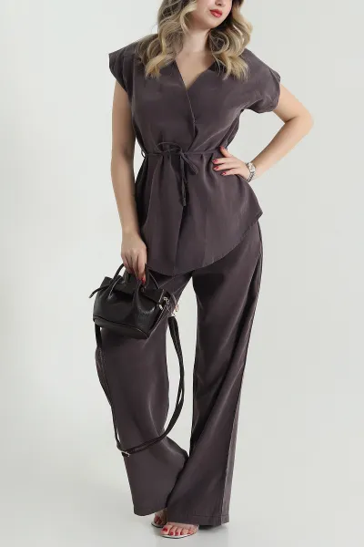 kahverengi-bel-lastikli-tencel-kadin-ikili-takim-472276