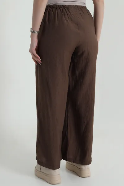 Kahverengi Beli Lastikli Çilek Kadın Pantolon 459129