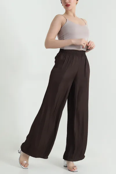 kahverengi-beli-lastikli-saten-kadin-pantolon-451260