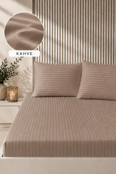 sutlu-kahve-bella-home-160x200-cm-cift-kisilik-cizgili-saten-carsaf-seti-483029