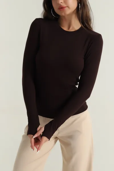 kahverengi-bisiklet-yaka-oysho-kadin-bluz-397489