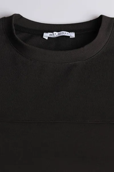 Kahverengi Bisiklet Yaka Uzun Kollu Erkek Sweatshirt 396901