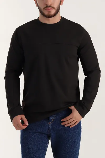 kahverengi-bisiklet-yaka-uzun-kollu-erkek-sweatshirt-396901