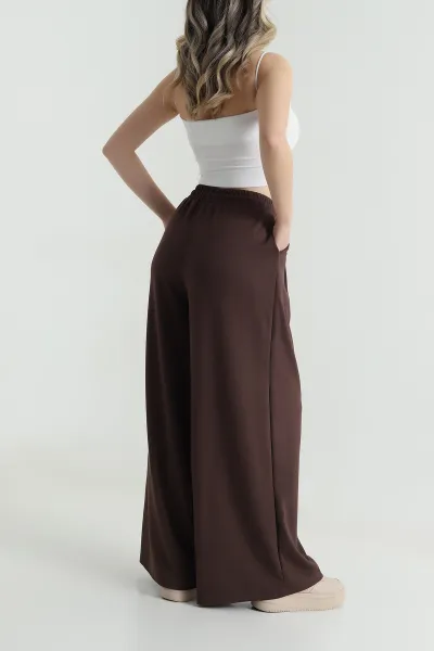 Kahverengi Bol Paça Oysho Kadın Pantolon 493263