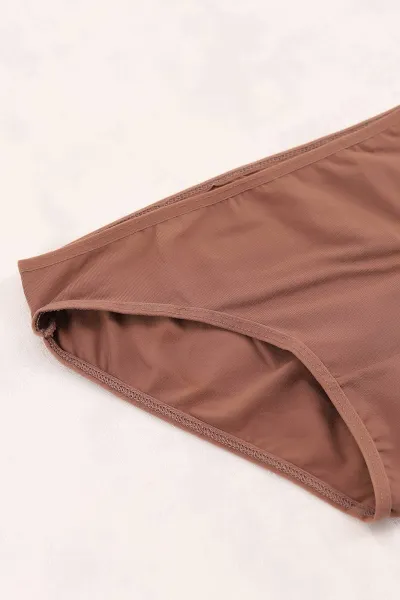 Kahverengi CH0850 Pamuklu Kadın Bikini Külot 397410
