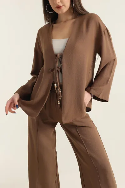 kahverengi-cimali-keten-pantolon-bluz-ikili-takim-337045