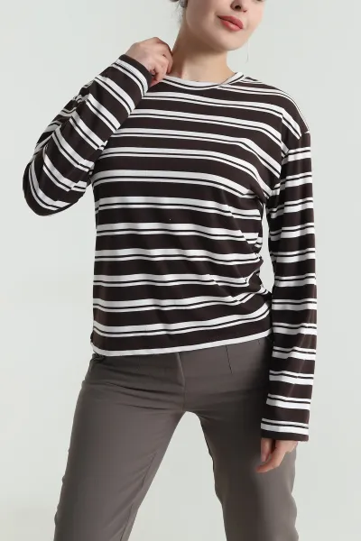 kahverengi-cizgili-bisiklet-yaka-kadin-sweat-493746