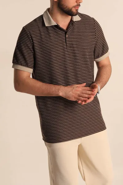 kahverengi-cizgili-regular-fit-polo-yaka-erkek-tisort-277109