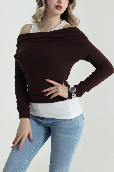 Kahverengi Cospan Madonna Kadın İkili Takım 485333