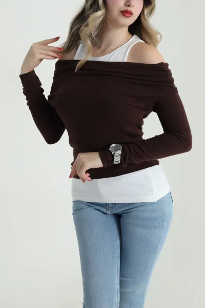 Kahverengi Cospan Madonna Kadın İkili Takım 485333