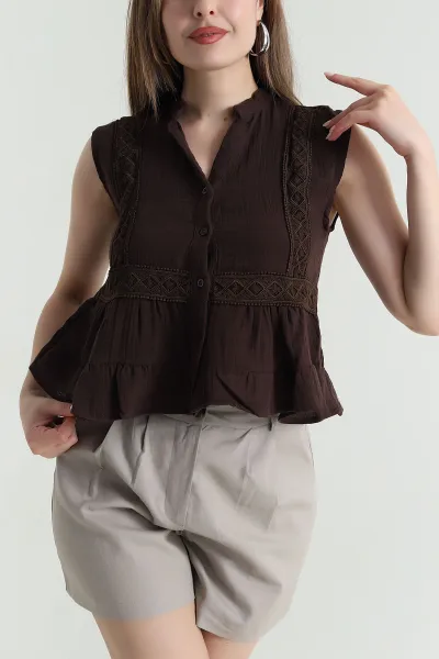 kahverengi-dantel-detay-kolsuz-muslin-kadin-gomlek-471422