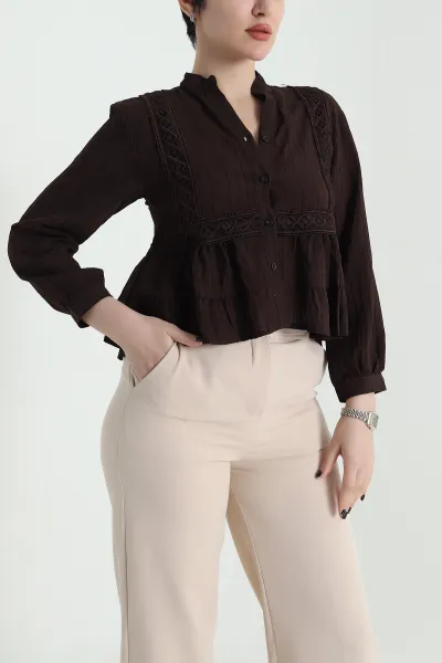kahverengi-dantelli-tencel-kadin-gomlek-455174