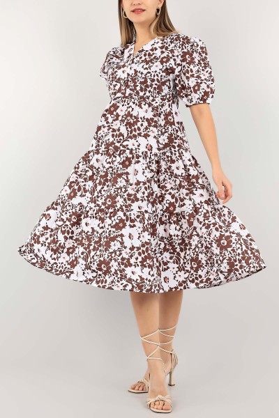 kahverengi-desenli-poplin-dokuma-elbise-109610