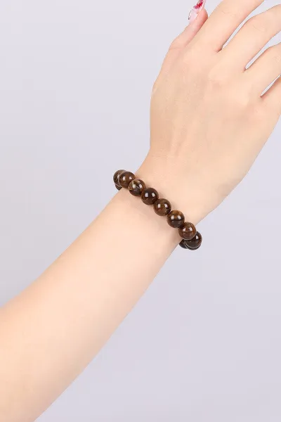 kahverengi-dogal-tas-unisex-lastikli-bileklik-468943
