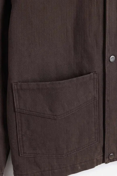 Kahverengi Dolumlu Polo Yakalı Gabardin Kadın Mont 500207