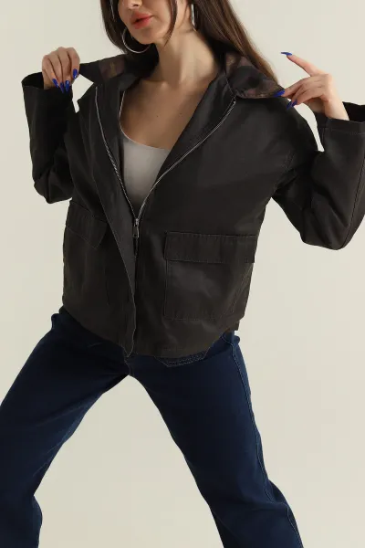 Kahverengi Ekose Kadın Barbour İçi Kürklü  Parka Mont 427722