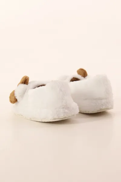 Kahverengi Ekru ( 30 - 35 ) Peluş Figürlü Kız Çocuk Panduf 391085