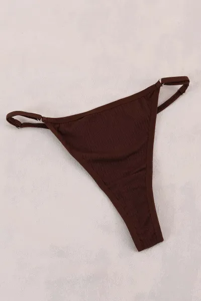 Kahverengi Fitili Kadın Tanga Külot 416062