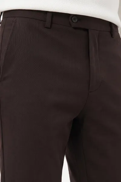 Kahverengi Gabardin Erkek Pantolon 491677