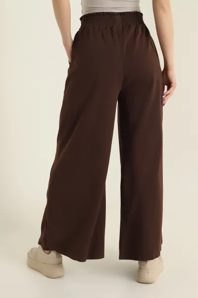 Kahverengi Gabardin İspanyol Paça Kadın Pantolon 426641