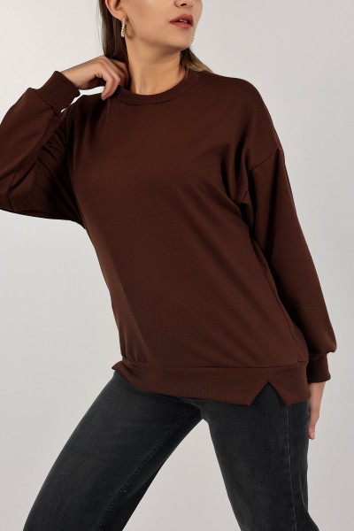 Kahverengi İki İp Bayan Sweat 138292