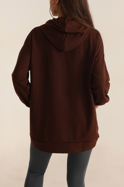 Kahverengi İki İp Bayan Sweat 195617
